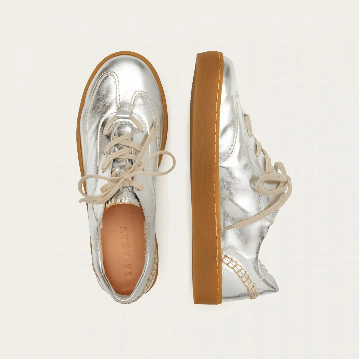 Sneakersy-Balagan Aluf Sneakersy, Srebrny