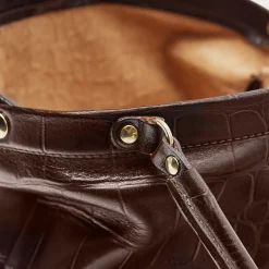 Minitorebki-Balagan Hug Bag Torebka L, Brazowy Wzor Krokodyla