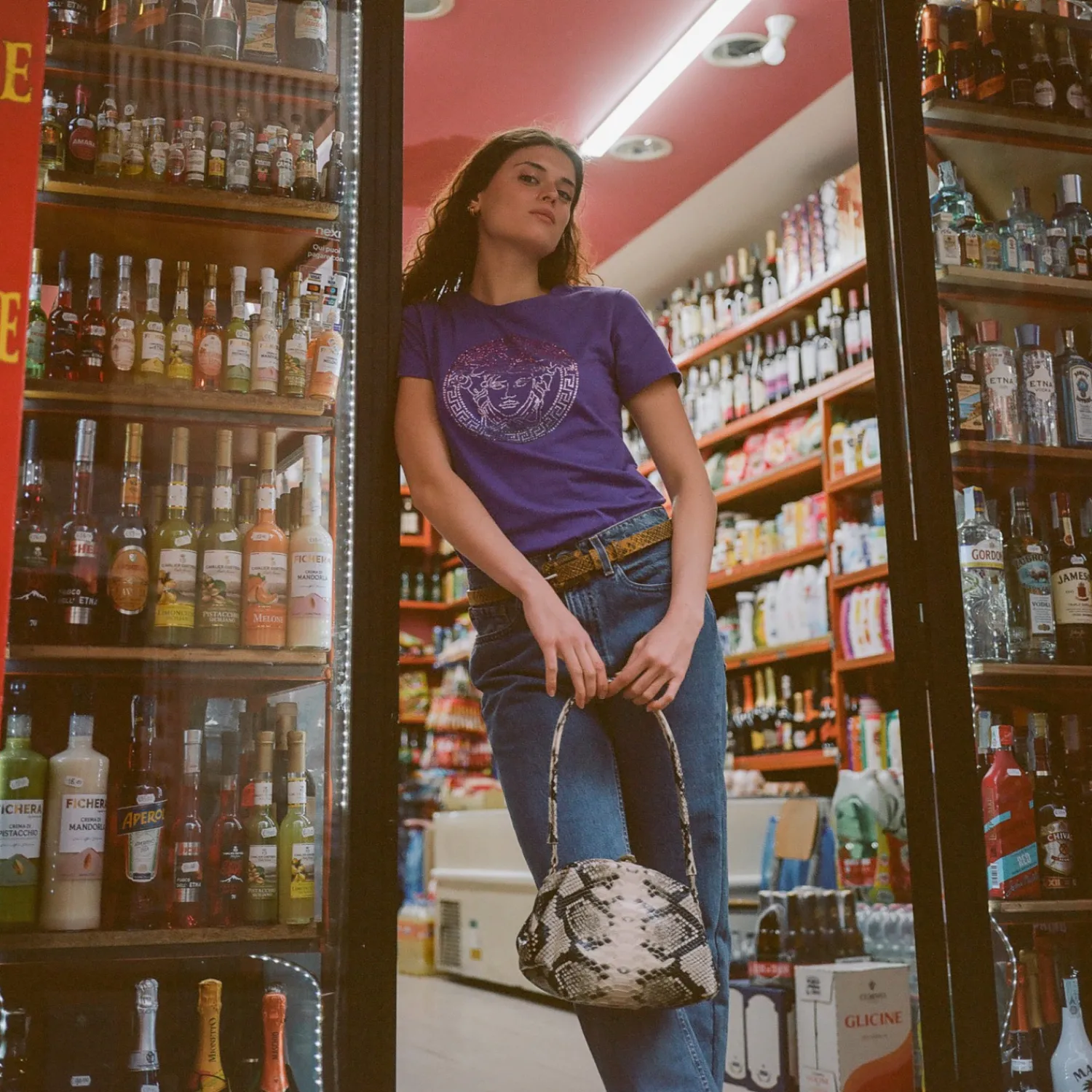 Minitorebki-Balagan Hug Bag Torebka L, Zlamana Biel Wzor Pytona