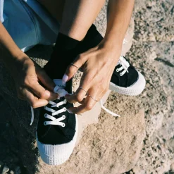 Sneakersy-Balagan Novesta Star Master Sneakersy Damskie Vegan, Czarne Na Bialym