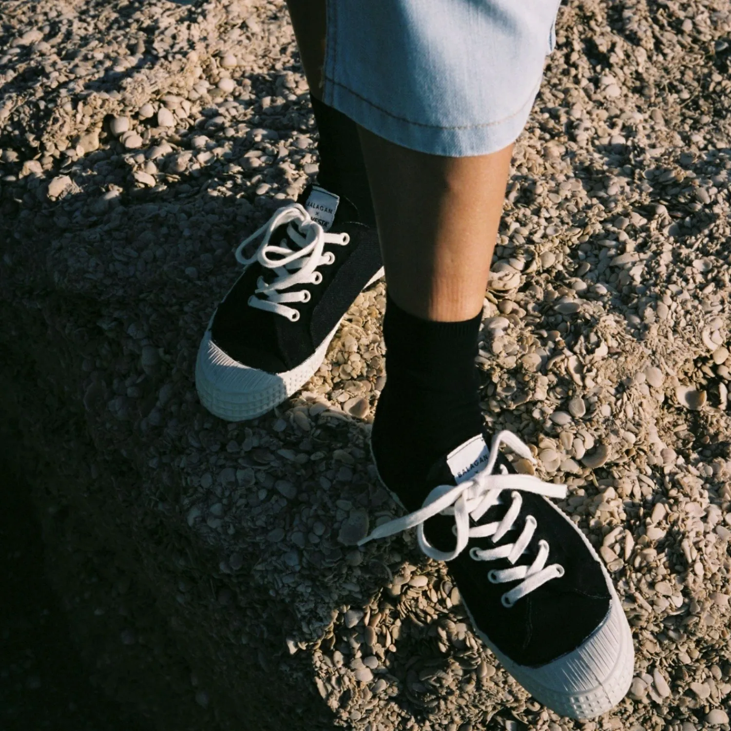 Sneakersy-Balagan Novesta Star Master Sneakersy Damskie Vegan, Czarne Na Bialym