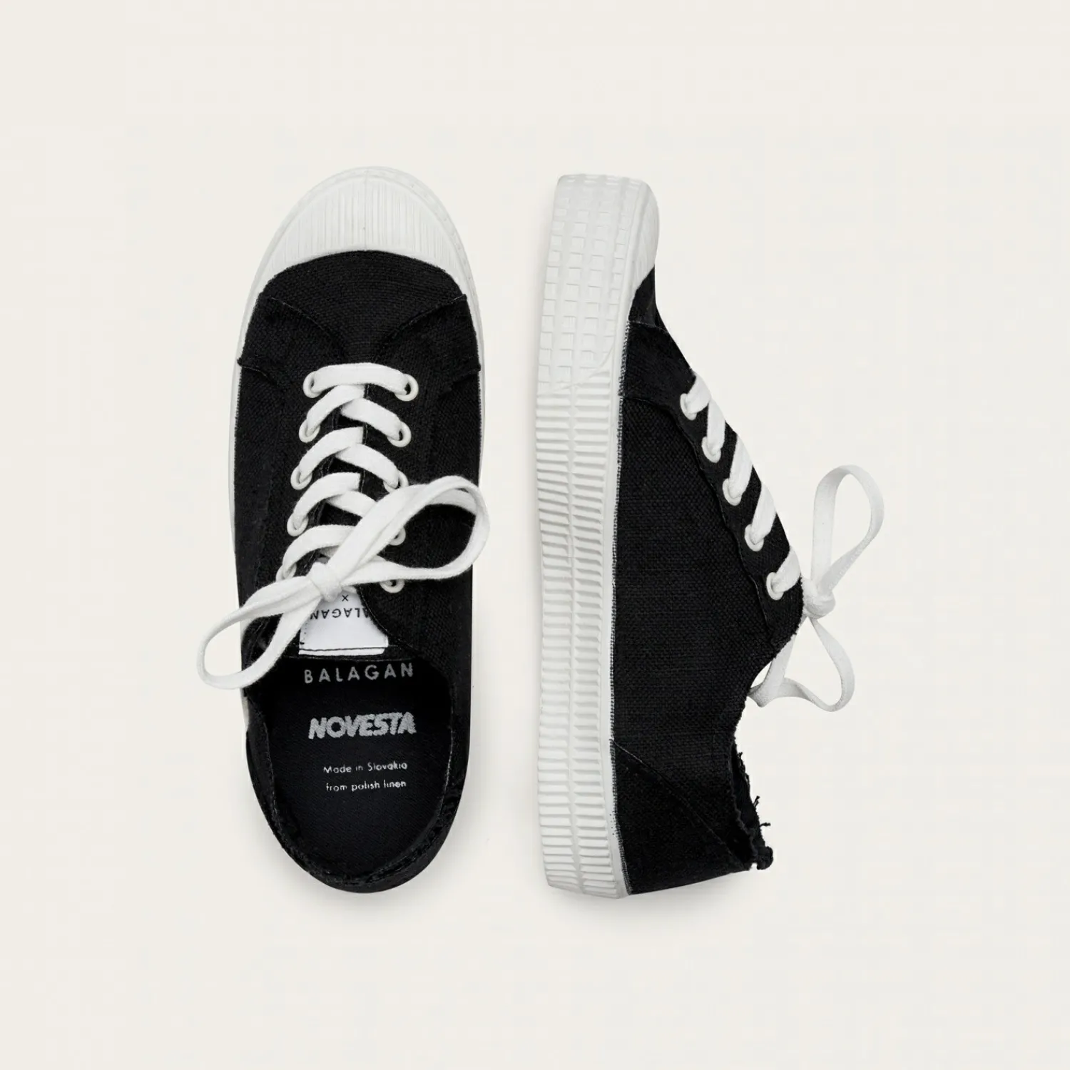 Sneakersy-Balagan Novesta Star Master Sneakersy Meskie Vegan, Czarne Na Bialym