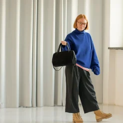 Torby Na Ramię-Balagan Sofia Torebka M, Czarny Welur
